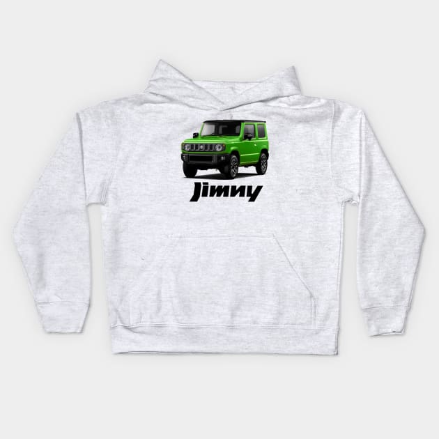 New Suzuki Jimny - Green Kids Hoodie by Woreth